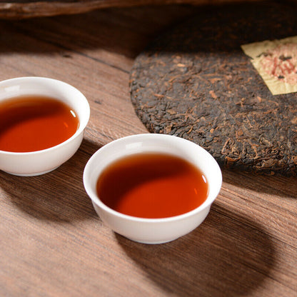 357g Premium Yunnan Ecological Pu'er Black Tea Palace Old Pu-Erh Cooked Tea Cake