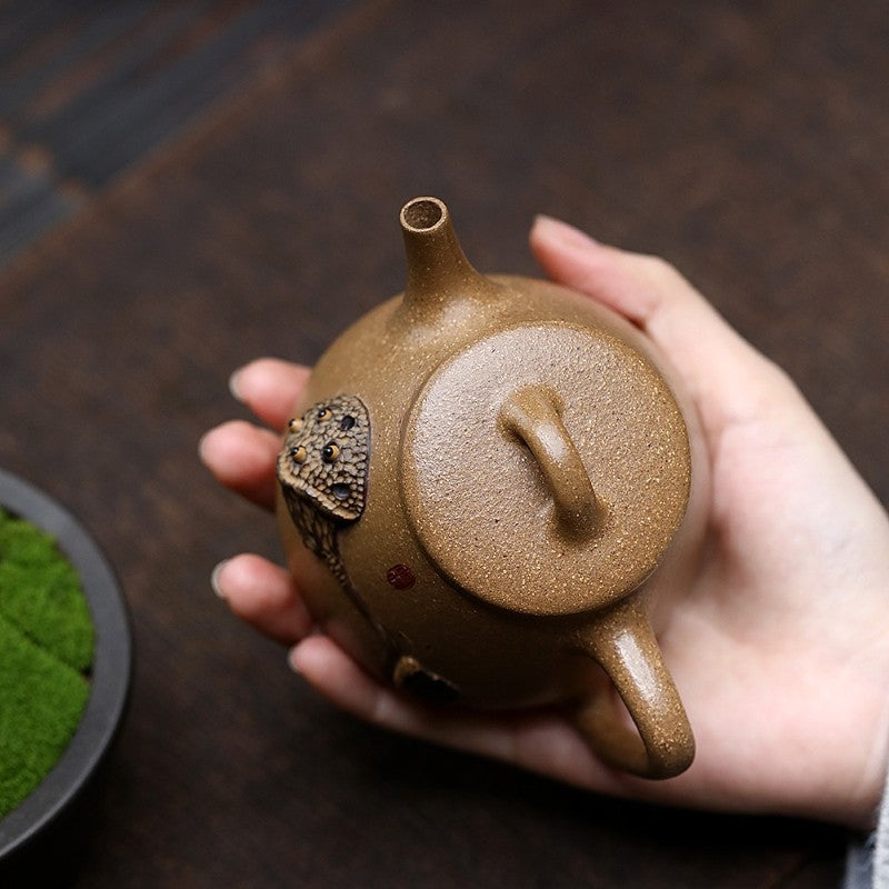 Original Ore Real Yixing Zisha Old Duan Clay Tea Pot Lotus Root Relief Shipiao