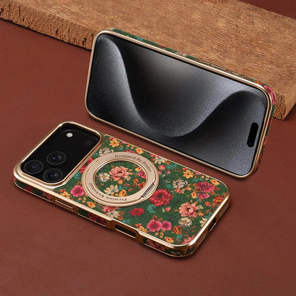 Flower Kickstand Cellphone Cases Magnetic 360° Phone Case for iPhone17promax/16