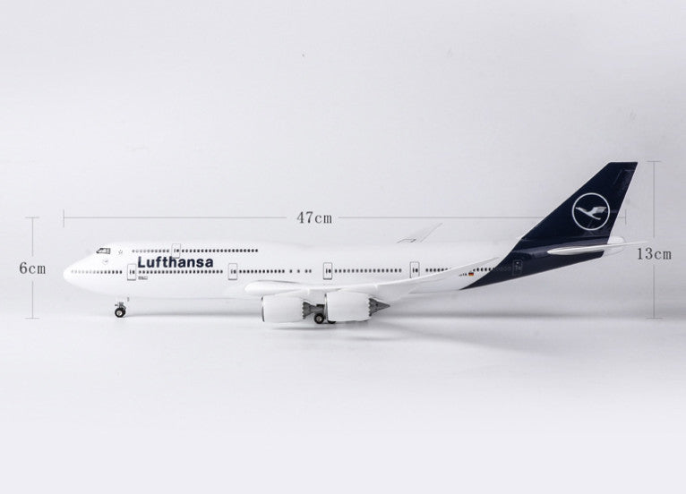 47CM 1:160 Lufthansa BOEING 747-8 Plane Landing Gears Resin Aircraft Model