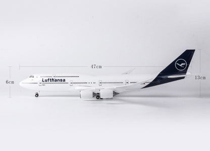 47CM 1:160 Lufthansa BOEING 747-8 Plane Landing Gears Resin Aircraft Model