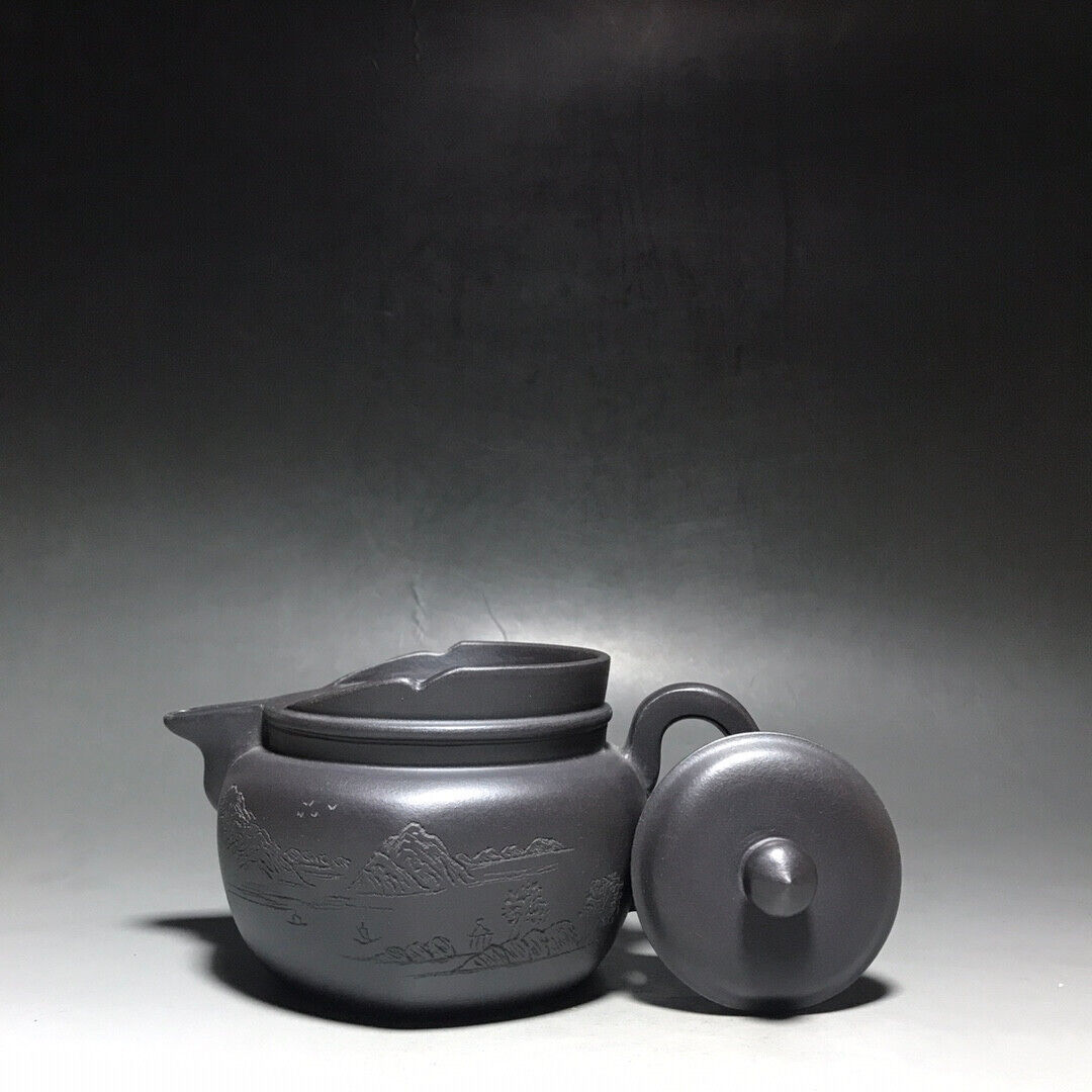 Chinese Yixing Zisha Clay Handmade Exquisite Teapot（随缘僧帽 底款：方开明）