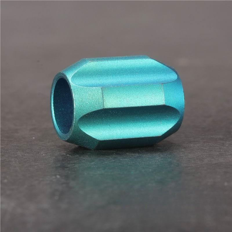 Titanium Alloy Knife Lanyard Bead Paracord Bracelet Bead Necklace Pendant DIY