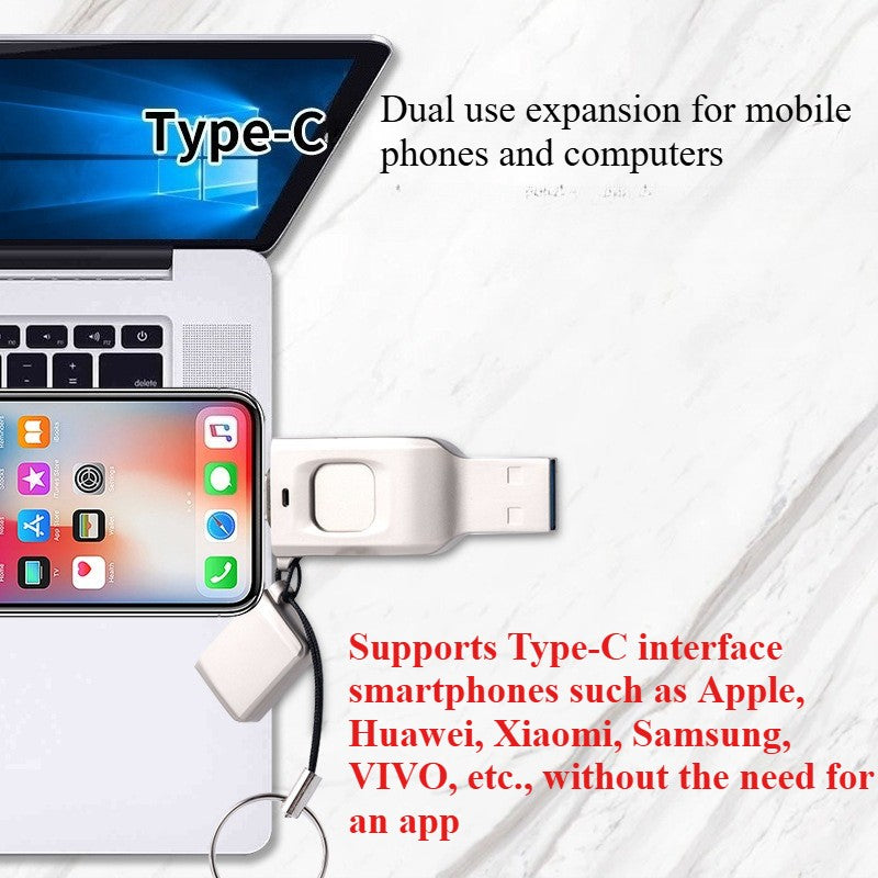 Dual use fingerprint encryption USB flash drive for mobile phone and computer