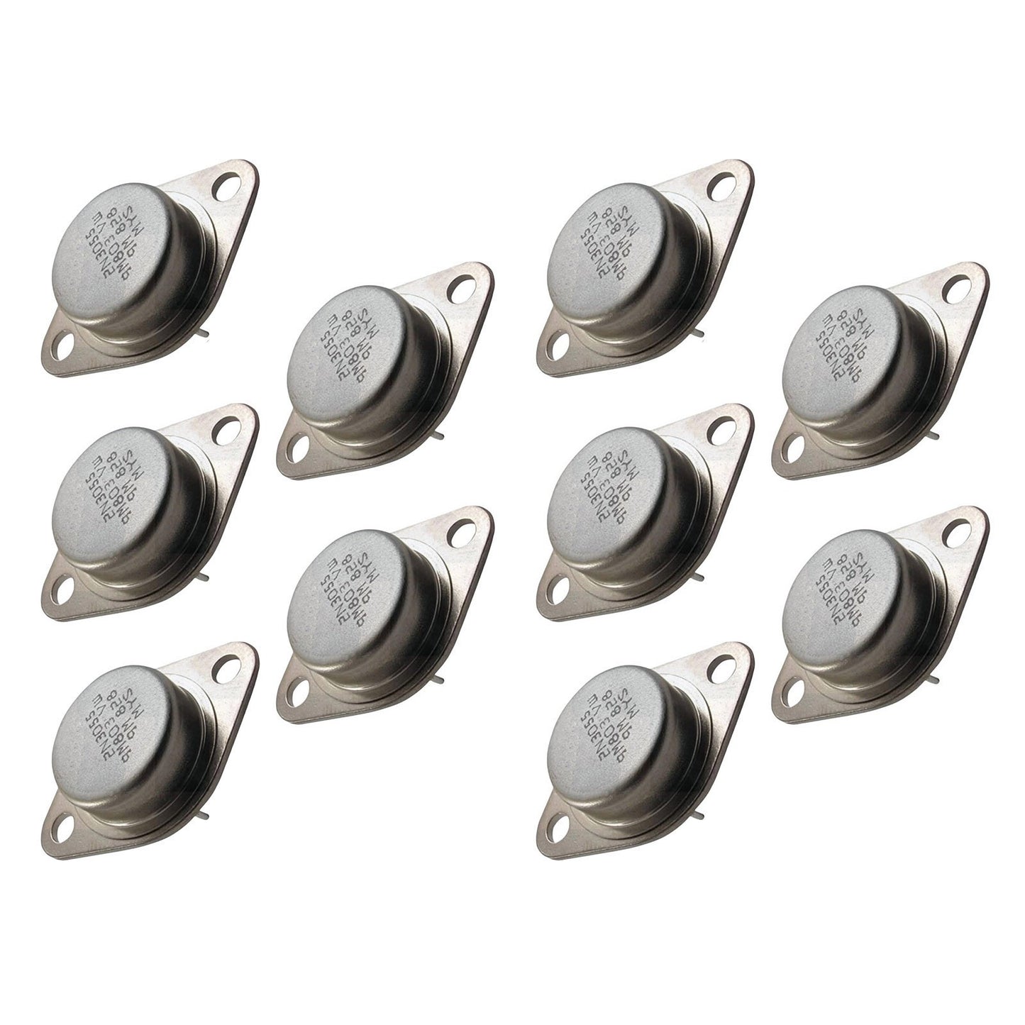 10X 2N3055 Transistor NPN TO-3 15A 60V 115W Power Switch Amplifier Metal Case