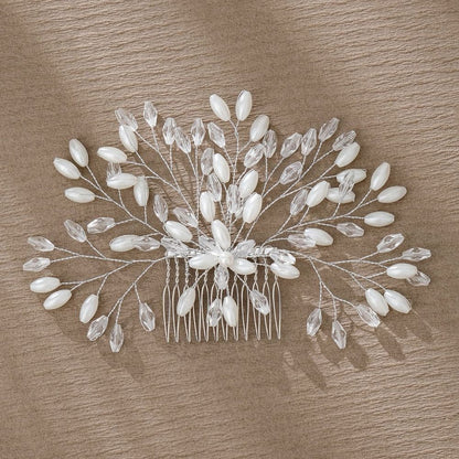 Women Hair Combs Korean Fashion Pearl Handmade Hairpins Clip DIY Styling Jewelry