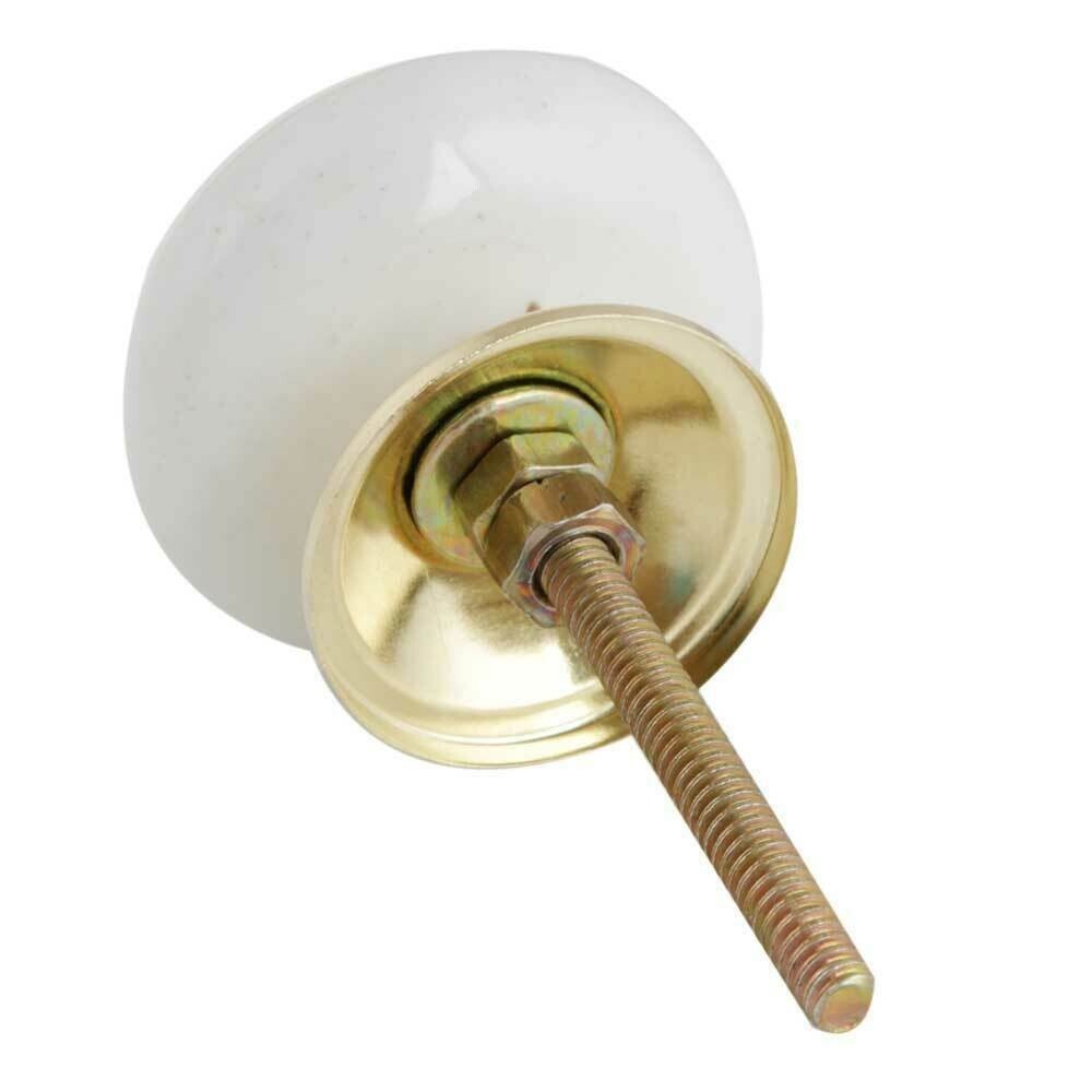 Pack of 10 Golden Snake Pattern Ceramic Cabinet Knobs
