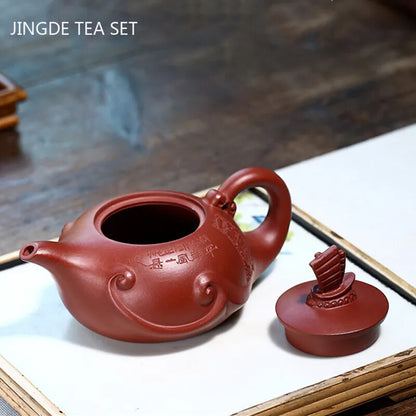 Yixing Handmade Tea Pot Sailboat Shape Purple Clay Teapot Beauty Kettle Chinese