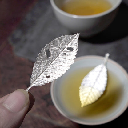 Sterling Siver Tea Pet Leaf Lotus Design Health Care Tea Accessories Pure Silver