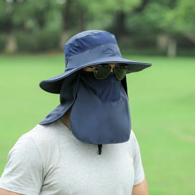 Fishing Hat Cap UPF 50+Sun Protection Neck Flap Outdoor Sport Camping Unisex 1PC