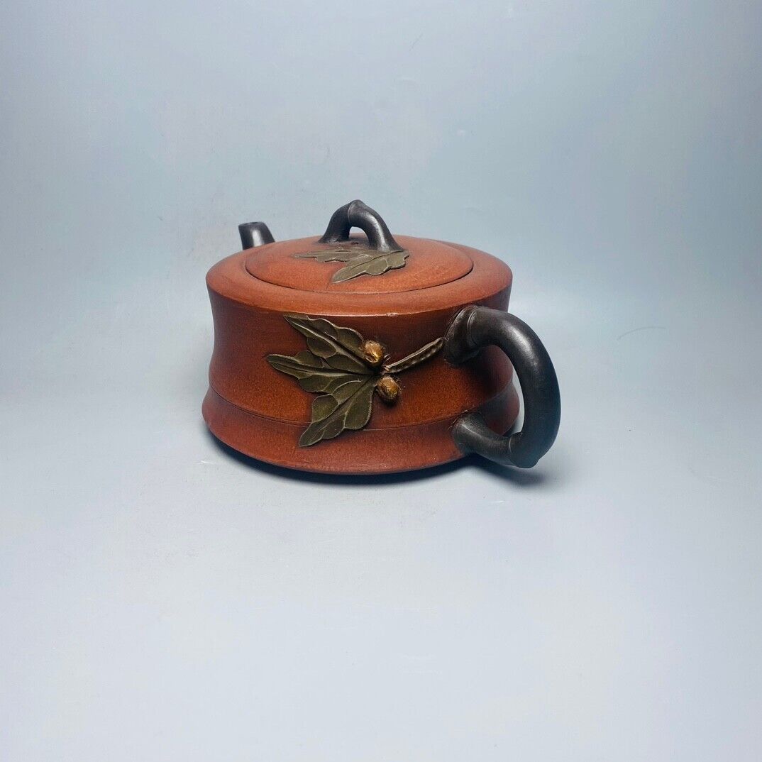 Chinese Yixing Zisha Clay Handmade Exquisite Teapot （双色寿桃 底款：汪寅仙）