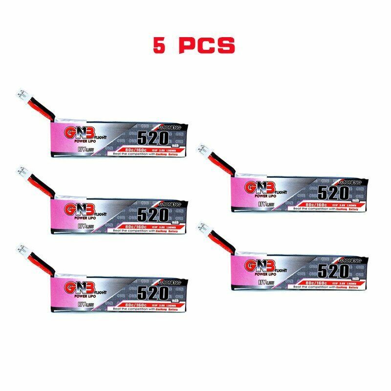 Lipo Battery 3/5PCS 3.8V 1S 520mAh 80C PH2.0 Plug - Thumbnail 4