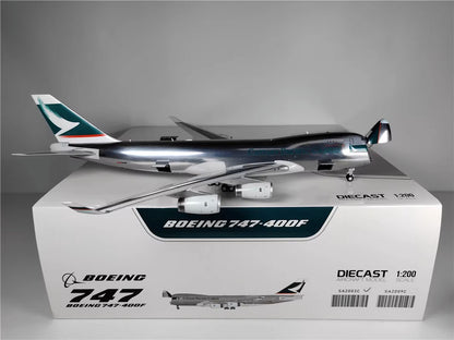 1:200 35CM JC Wings CATHAY PACIFIC BOEING 747-400F Aircraft Diecast Plane Model