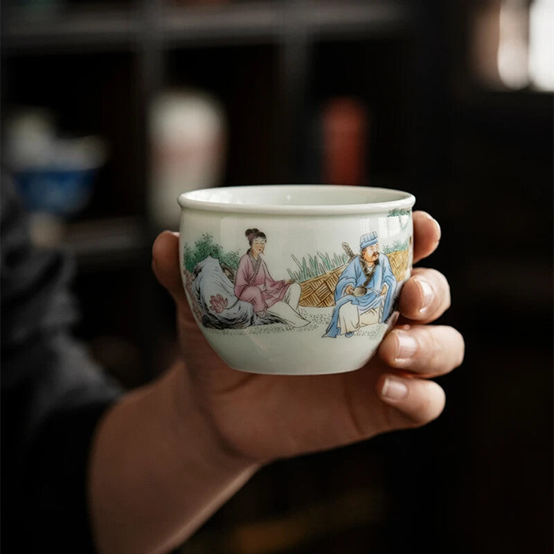 China Eight Immortals Teacup Ceramic Antique Cup Beautiful Teacup Teacup Cup Tea