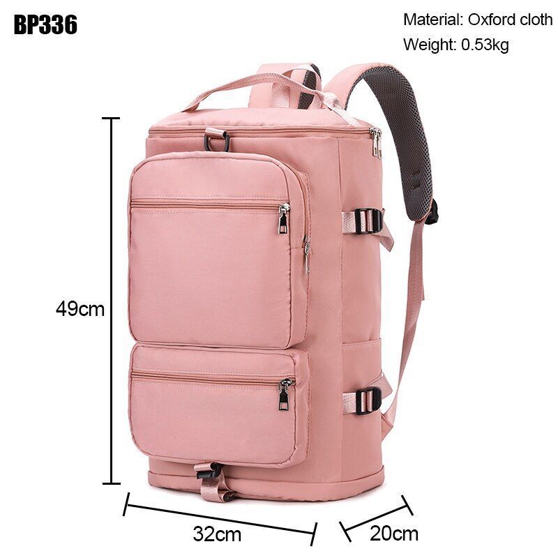 Large Shoulder Travel Backpack Weekend Sports Zipper Multifunction Crossbody Bag