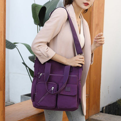 Waterproof Nylon Oxford Crossbody Bag Large Handbag Shoulder Purse 30*14*36 CM