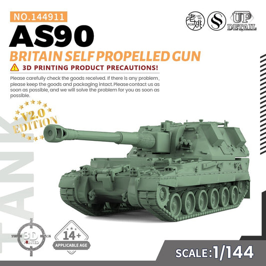 SSMODEL SS144911 1/144 Military Model Kit Britain AS90 Self Propelled Gun