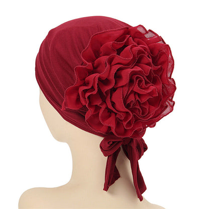 Beanie Turban Hat Pan Flower Hat Flower Hat Toe Cap Muslim Versatile Stretch