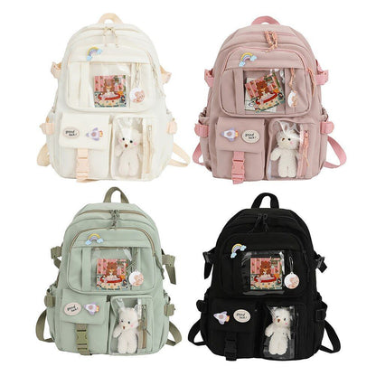 Vintage Women Patchwork Backpack Leisure School Student Large Handbag 40*30*10CM