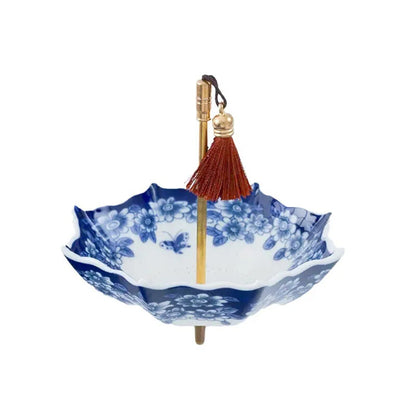 New Blue and White Umbrella Tea Strainer Screen Tea Ceremony Table Decor