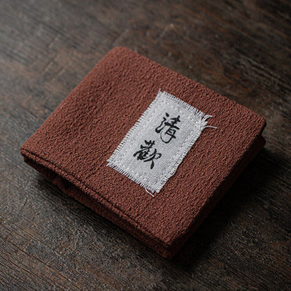 Japanese Tea Towel Retro Handmade Cotton Linen Tea Mat Coaster Pot Rag Mat
