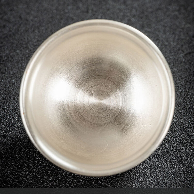 Traditional Craft Handmade Teacup Pure Silver Master Cup 999 Sterling Cerami Cup