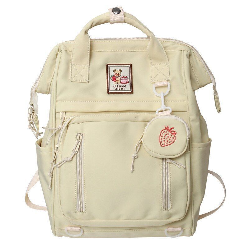 Multifunction Backpack Double Zipper School Bags Shoulder Laptop Bag 28*18*39 CM
