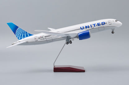 1:130 43CM UNITED BOEING 787 Passenger Plane Landing Gear Resin Aircraft Model