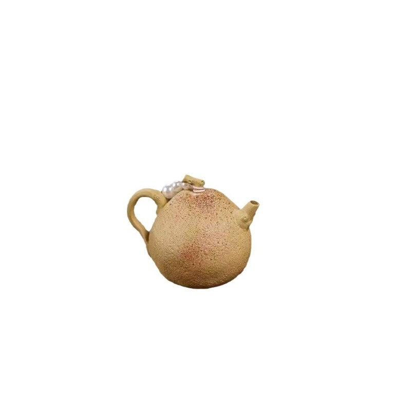 True Yixing Zisha Duan Clay Tea Pot Handmade Kungfu Pot Bionic Orange Master Pot