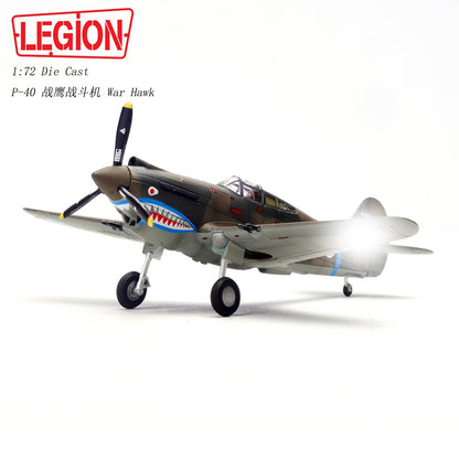 1:72 LEGION P-40C(Hawk 81A-2) Fighter Plane Diecast Military Aircraft Model