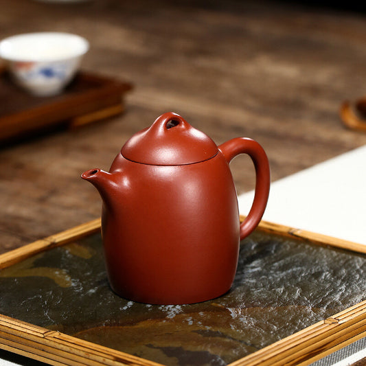 4.4" Collect Chinese Yixing Zisha Pottery Clovershrub Clay 200ML Mesh Teapot秦权