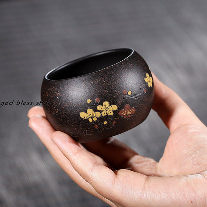Real Yixing Zisha Tea Cup Black Galaxy Clay Master Cup 60ml / 110ml Kungfu Cups