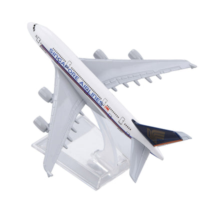 1/400 Scale 16cm Aircraft Singapore A380 Alloy Plane Model Souvenir Simulation