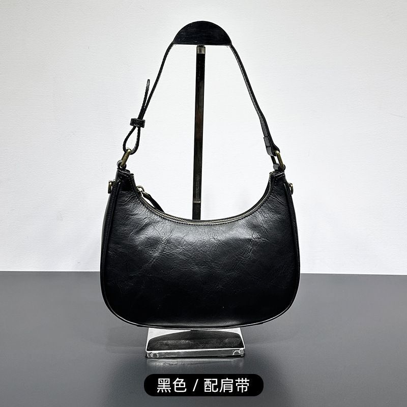 Cowhide Armpit Dumpling Bag Fashionable Versatile Leather Shoulder Handheld Bags