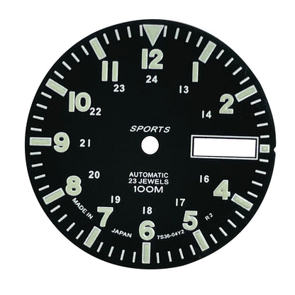 Green Luminous Dial Copper C3 For NH36A Automatic Mechanical Watch Movement F