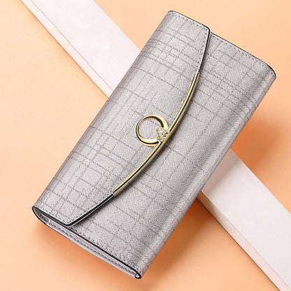 Wallets Genuine Leather Purse Long Elegant Money Bag Card Coin Holder 19*10*4 CM