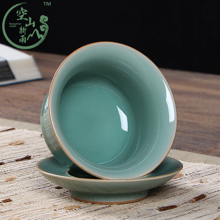 180ml Gaiwan Open Film Cover Bowl Longquan Celadon Kungfu Pot Tea Bowl Tea Cups
