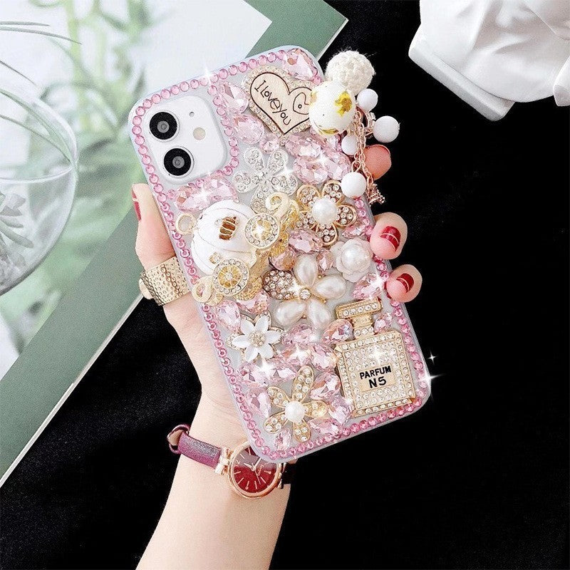 For Samsung Phone Case Rhinestone Full Diamond Drop-resistant Protective Case