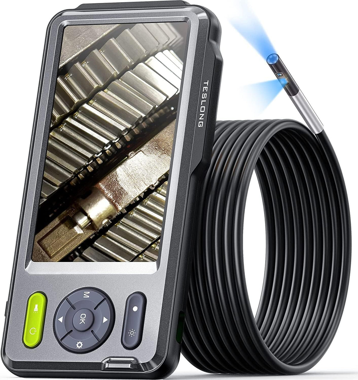 Teslong 5mm Inspection Camera, Dual Lens Borescope with LED Light, HD Endoscope
