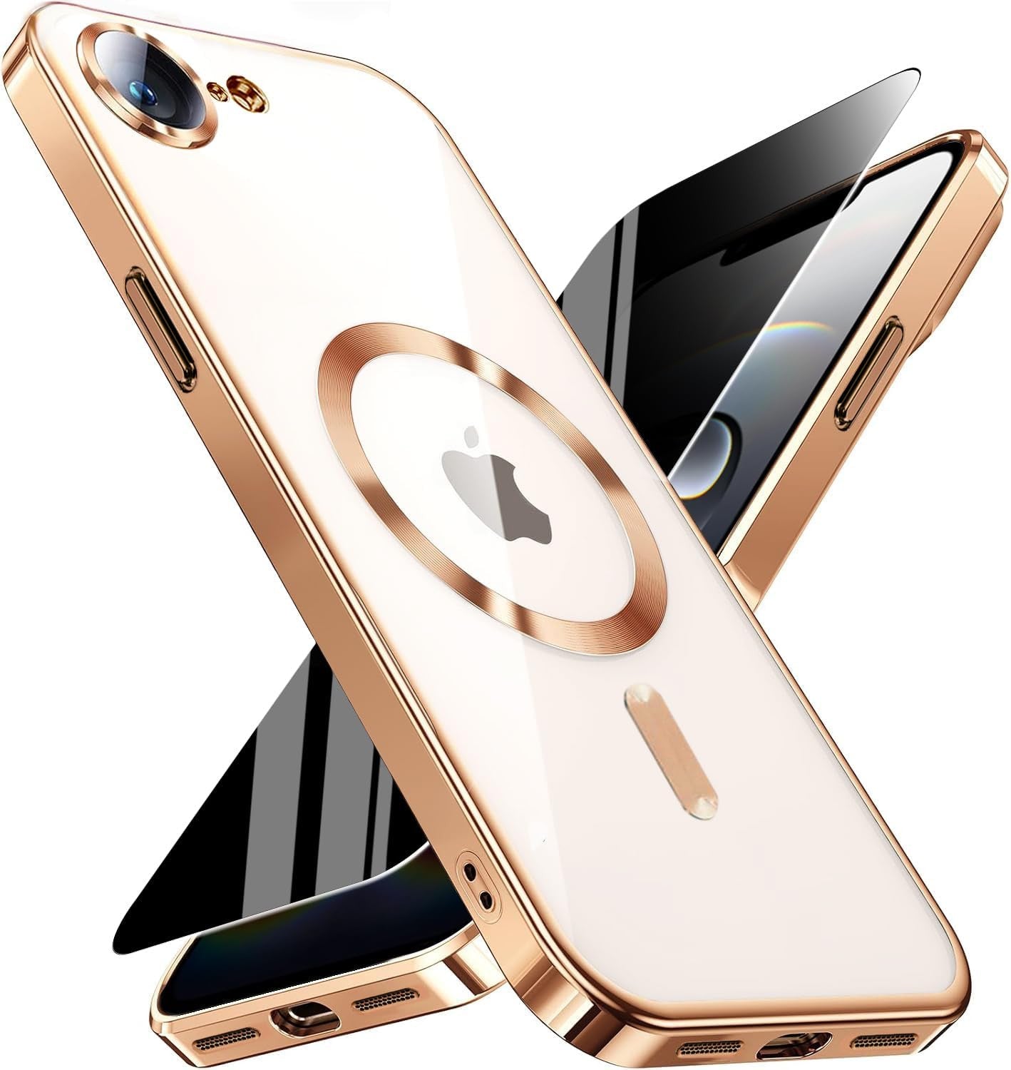 Magnetic for Iphone 16E Case with Privacy Screen Protector & Full Camera Cover,[