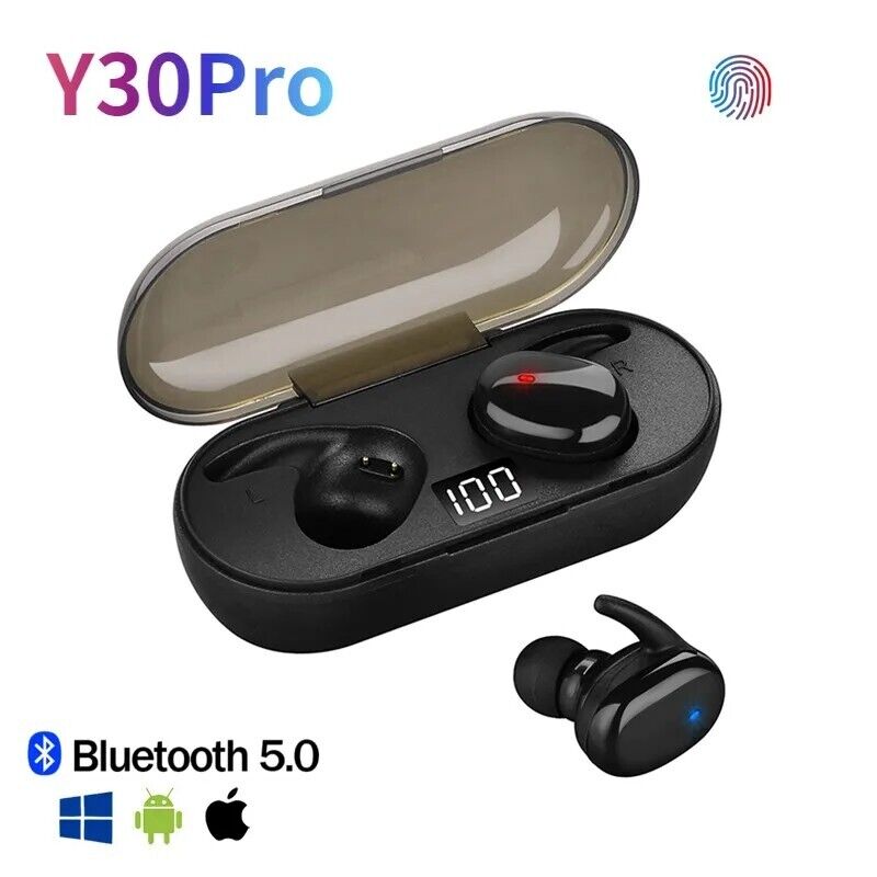 Y30-Pro Mini Bluetooth 5.0 Wireless Headset TWS Earphones LED Stereo Headphones