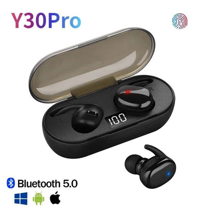 Y30-Pro Mini Bluetooth 5.0 Wireless Headset TWS Earphones LED Stereo Headphones