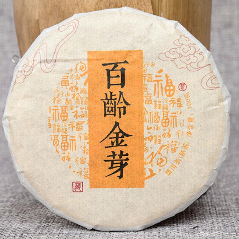 100g Cooked Tea CakeYunnan Pu-Erh Tea Bailing Golden Bud cooked cake