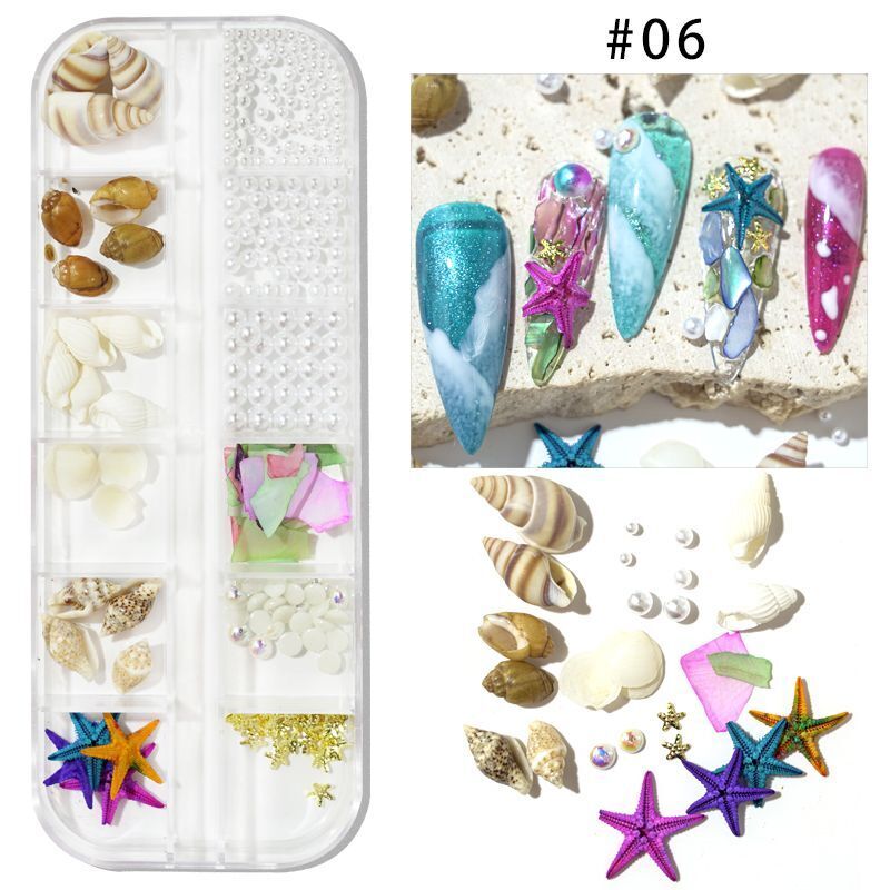 Nail Art Decor 3D Irregular Abalone Natural Sea Shell Stones DIY Accessory 1 Box