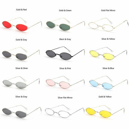 Oval Sunglasses 1pc Design Retro Small Vintage Shades Anti-blue Light Eyeglasses