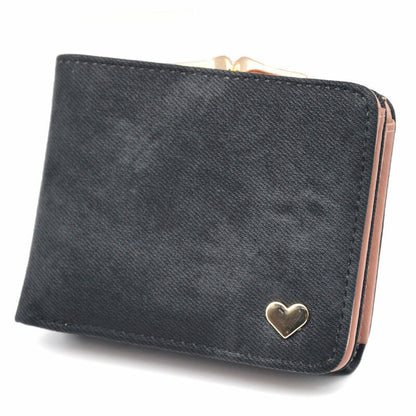 Women's Wallet Coin Purse Handbags Female Wallets Mini Lady Card Clamps Leather