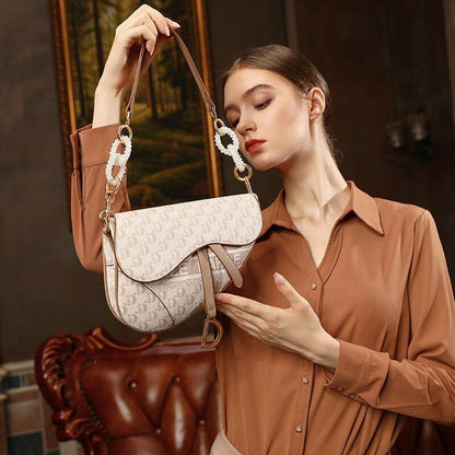 Fashion Small Messenger Bag Shoulder Purse Bucket Genuine Leather Polyester 1 PC