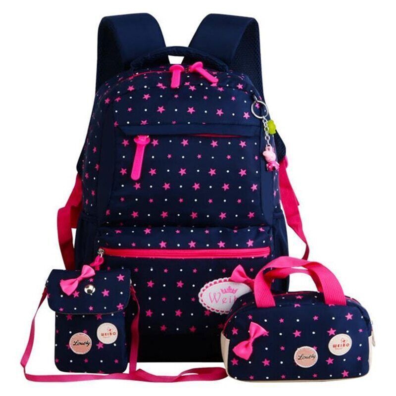 Backpack Girls Kids School Bags 3 Pcs/Set Schoolbag School Rucksack