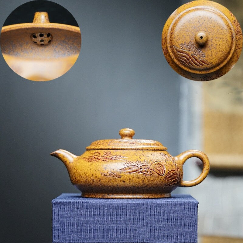 Real Yixing Zisha Clay Tea Pot With Certificate Paper Master Pot Marked 220ml