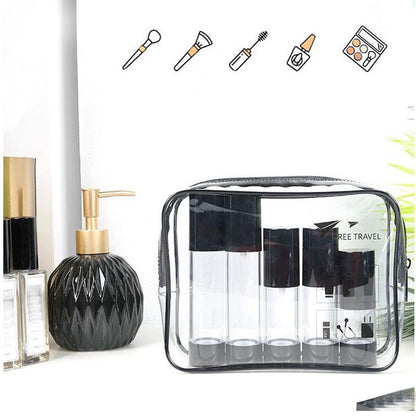 Waterproof Transparent PVC Cosmetic Bags Make Up Case Traveling Zipper Organizer